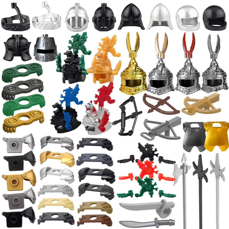 Lego Minifigure Holder - Medieval Castle Military Knight Building Block