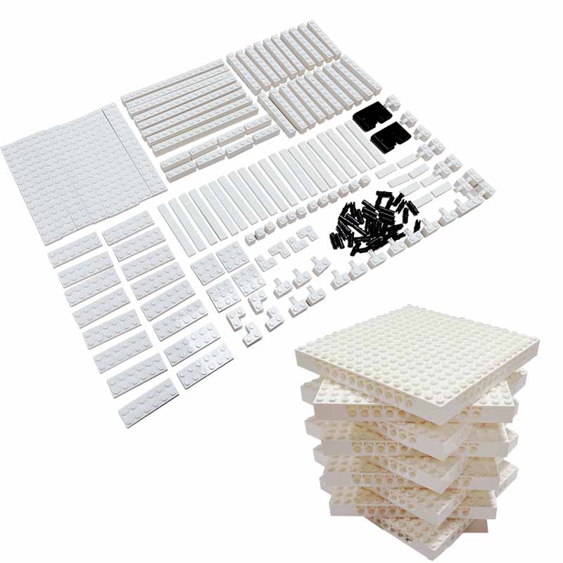 Lego Minifigure Holder - Pixel Art Painting White Photo Frame
