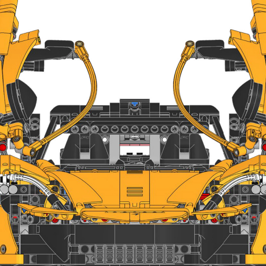 Yellow Assembled Sports Car 1: - Lego Set Technic review and price