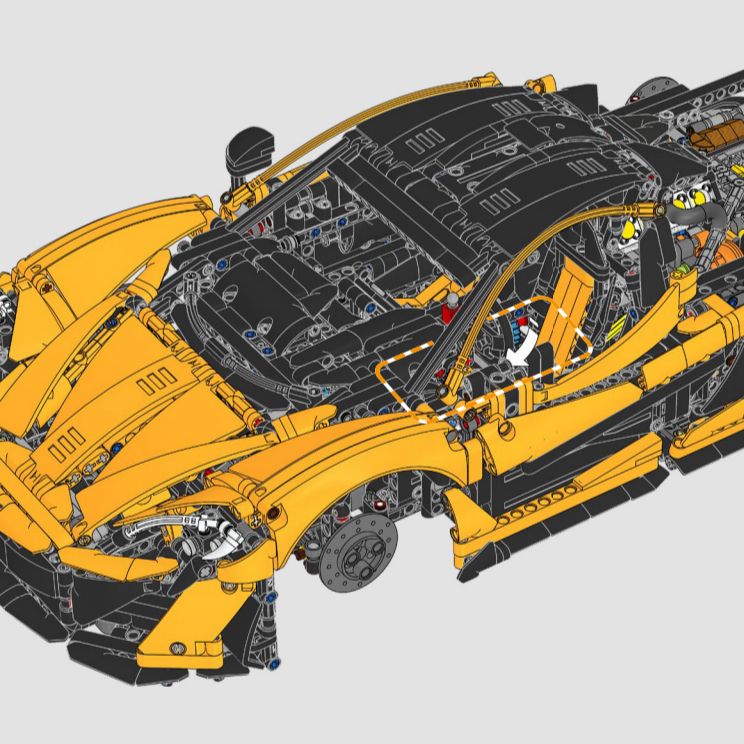 Yellow Assembled Sports Car 1: - Lego Set Technic review and price