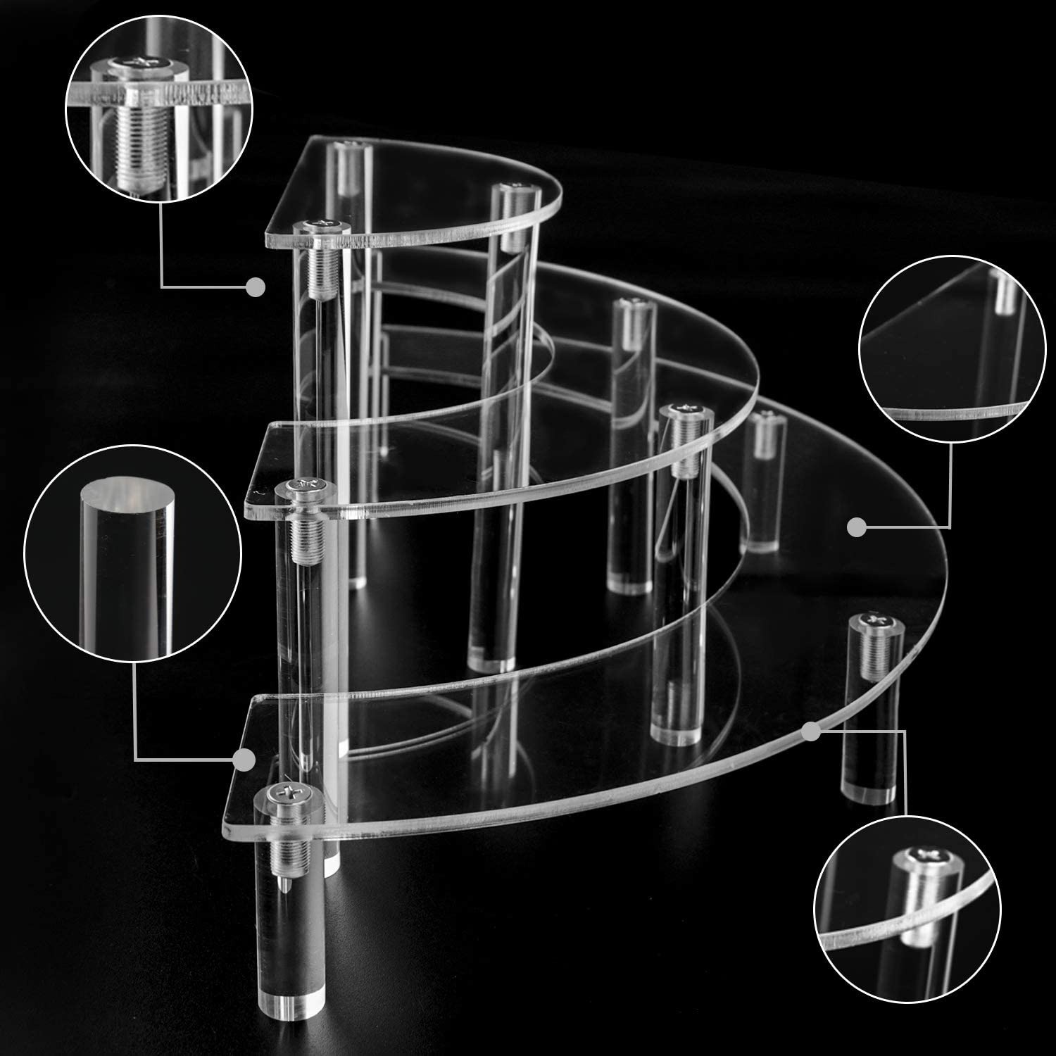 3-Tier Acrylic Round Cupcake D - Pop Display Shelf review and price